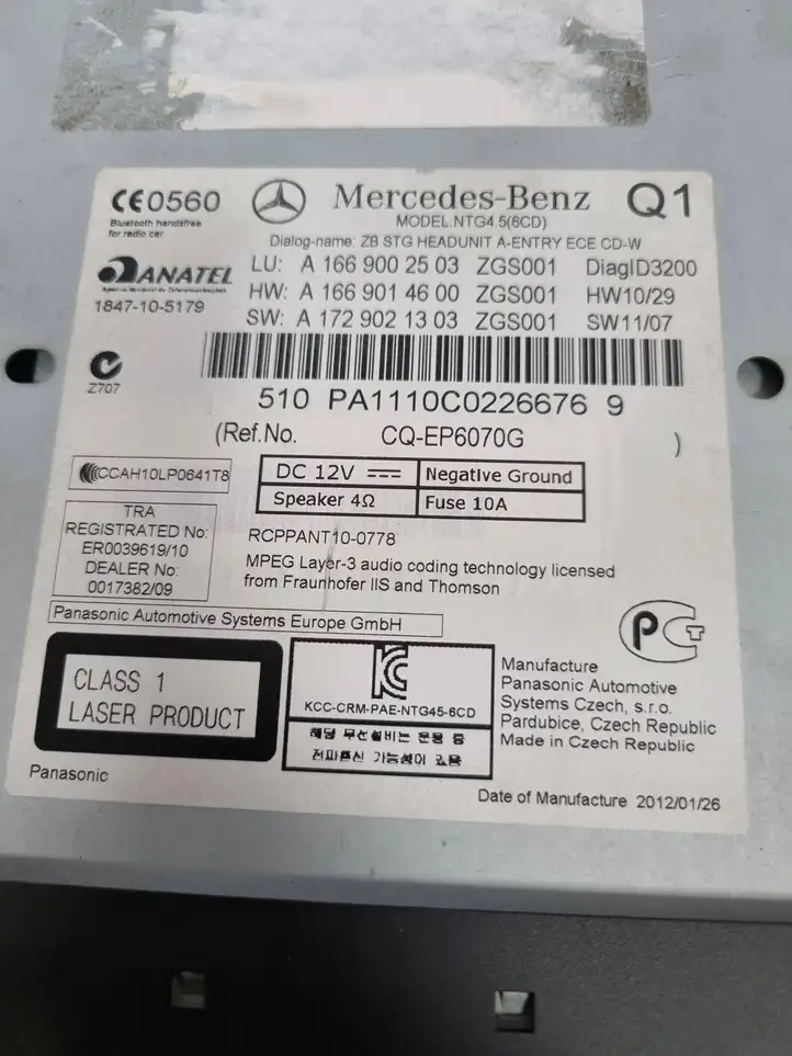 Mercedes-Benz ML W166 (2012 - 2017) 1847105179 Магнитола / мультимедийная система — фото 6