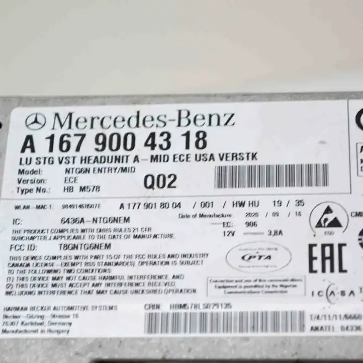 Mercedes-Benz A W177 (2018 - ) A1779018004 Магнитола / мультимедийная система — фото 6