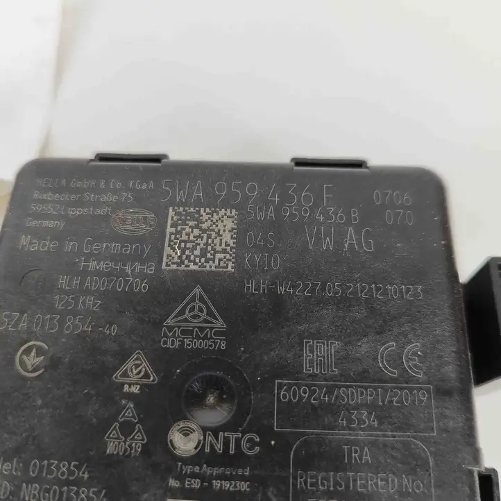 Volkswagen ID.3 (2019 - ) 5WA959436F Блок бесключевого доступа — фото 5