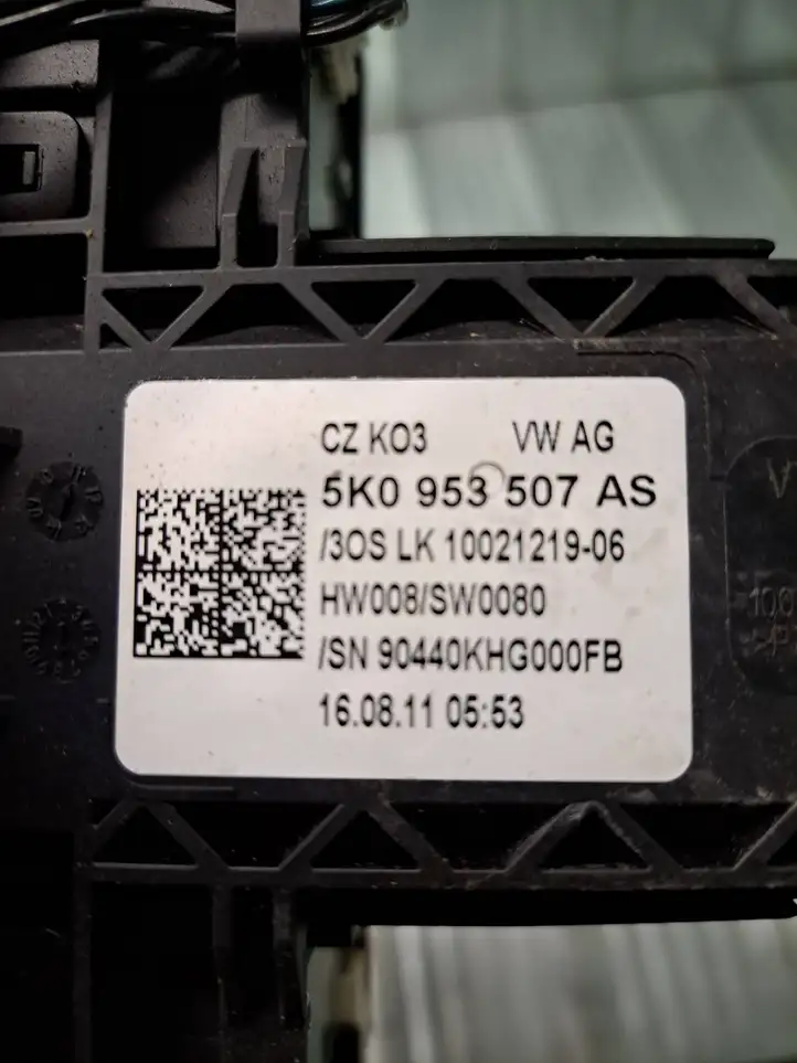 Volkswagen Golf VI (2009 - 2013) 5K0953549C Контактное кольцо SRS — фото 7