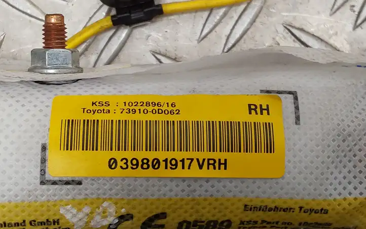 Toyota Yaris (2014 - 2019) 73910OD062 Подушка безопасности сиденья — фото 3