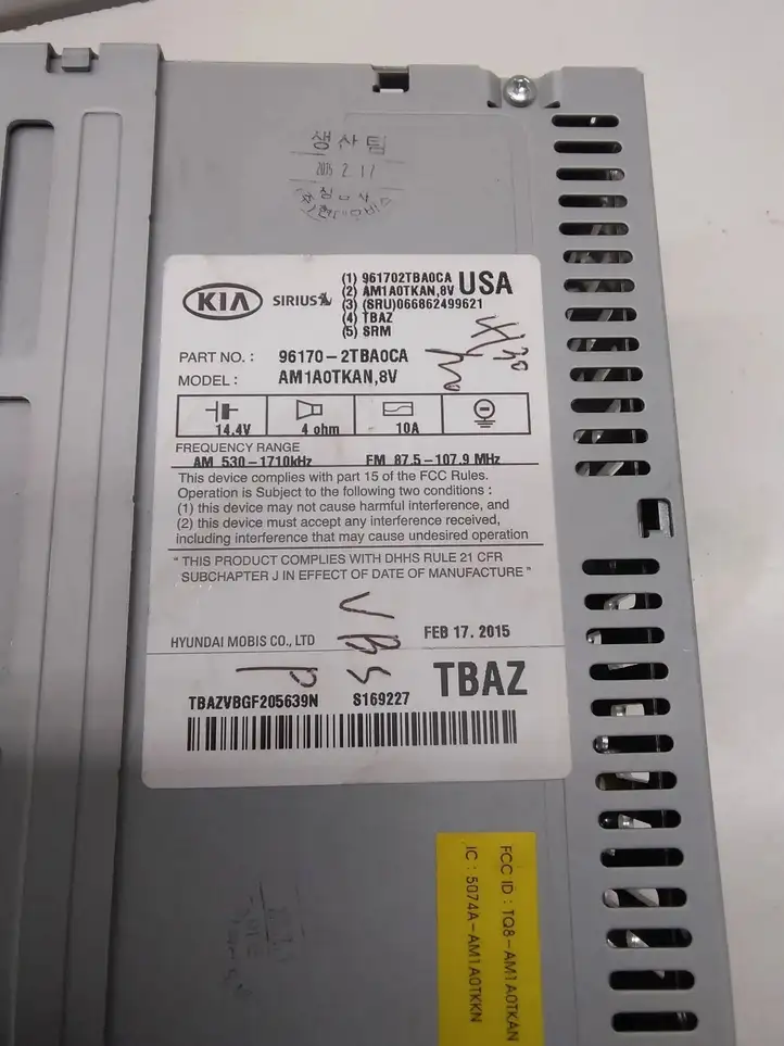 Kia Optima (2013 - 2015) 961702TBA0CA Магнитола / мультимедийная система — фото 3