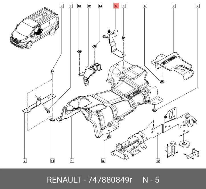 93456352 Opel Vivaro Kita dugno detalė