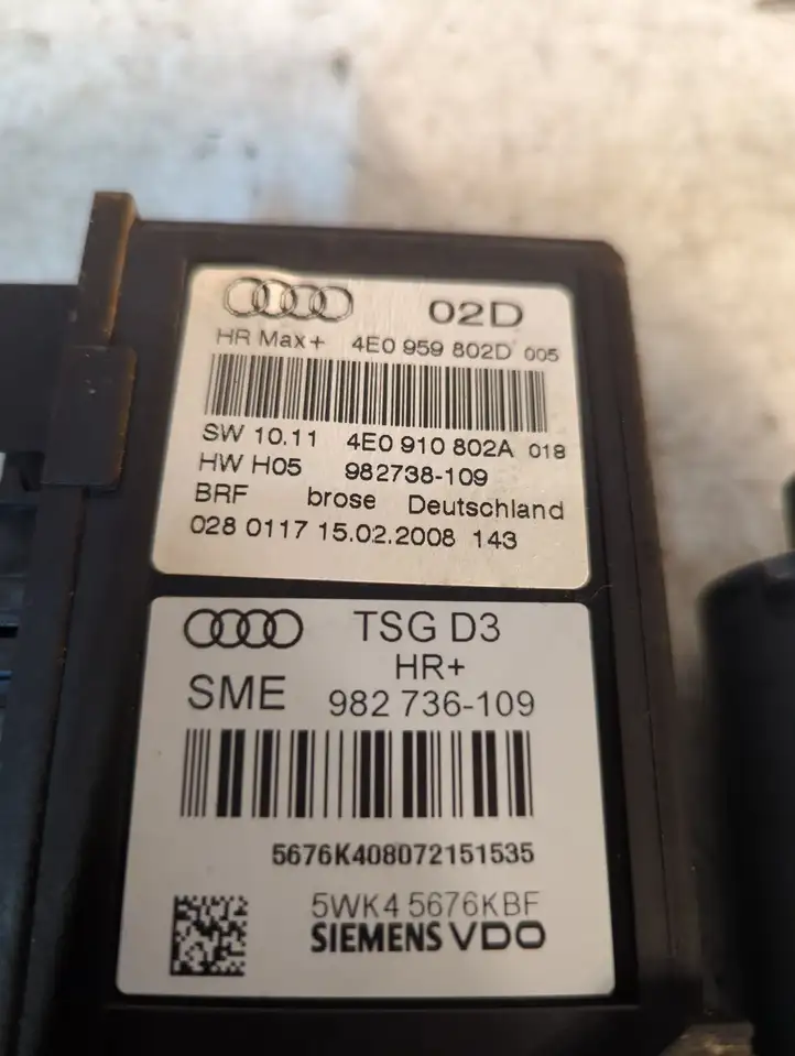 Audi A8 S8 D3 4E (2007 - 2010) 4E0910802A Стеклоподъемник задней двери — фото 2