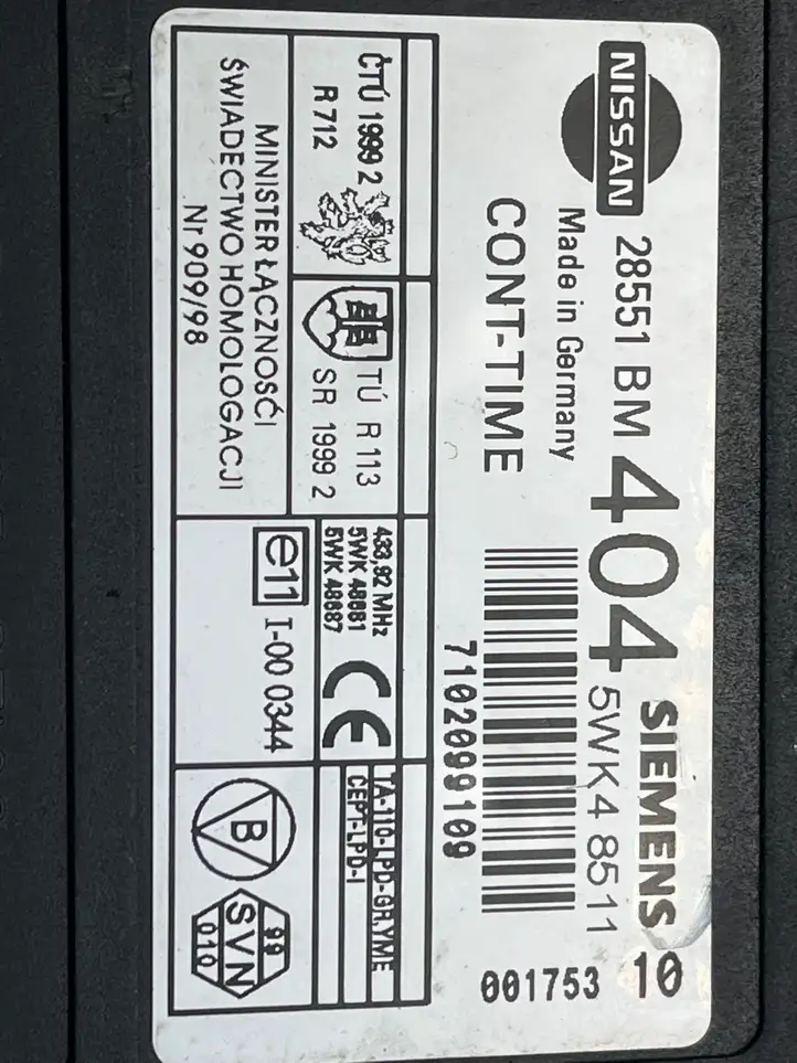 Nissan Almera N16 (2000 - 2010) 5WK48511 Модуль комфорта — фото 3