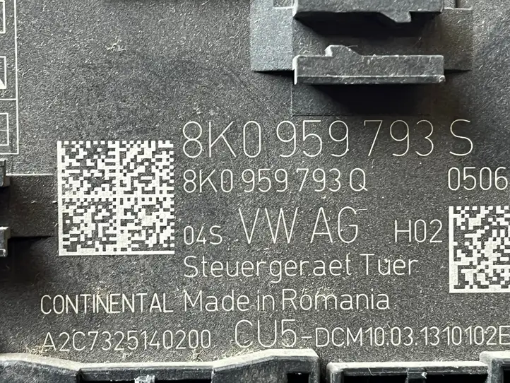 Audi A4 S4 B8 8K (2011 - 2015) 8K0959793S Блок управления дверью — фото 3