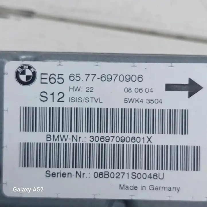 BMW 7 E65 E66 (2001 - 2008) 30697090601X Датчик удара SRS — фото 4