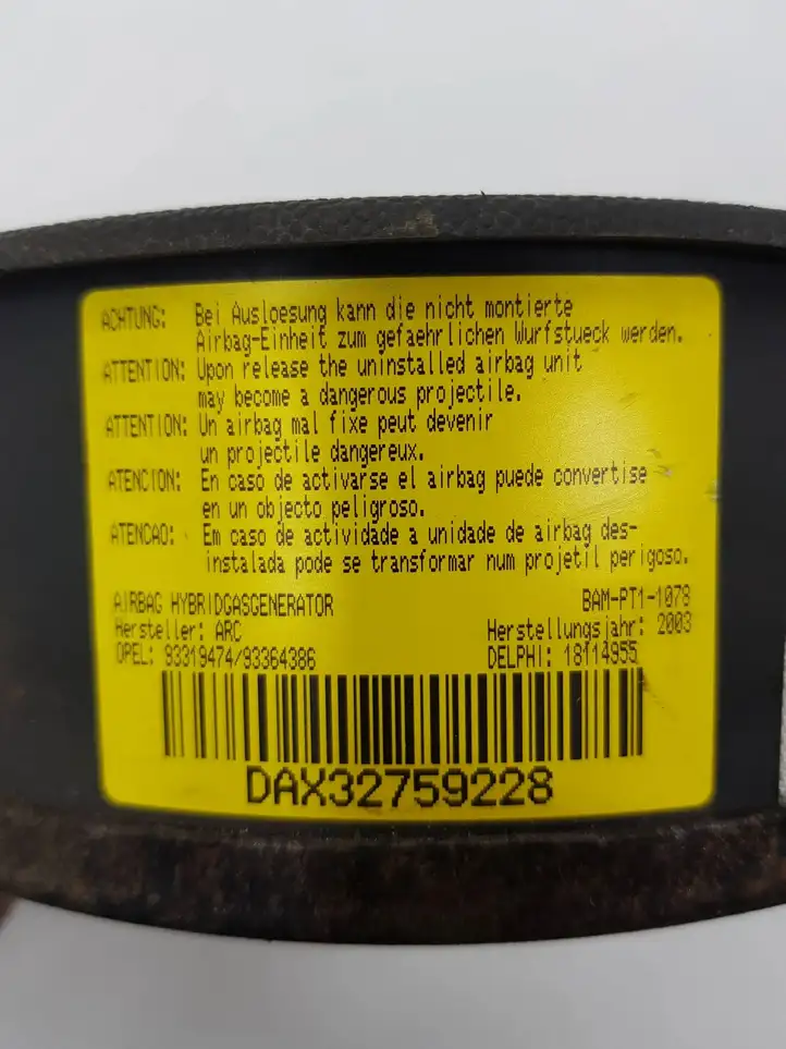 Opel Meriva A (2002 - 2006) 18114955 Подушка безопасности руля — фото 3