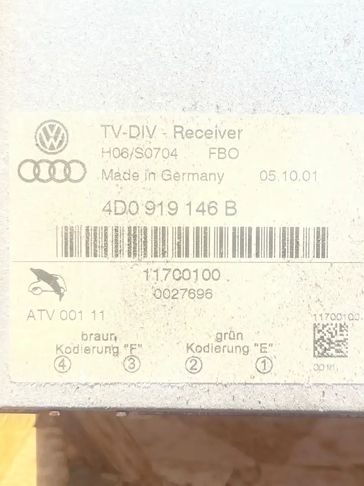 Audi A4 S4 B6 8E 8H (2000 - 2006) 4D0919146B Модуль управления видео — фото 4