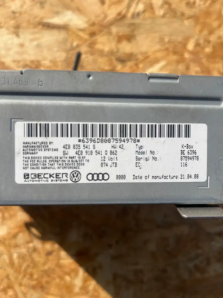 Audi A8 S8 D3 4E (2007 - 2010) 4E0035541S Магнитола / мультимедийная система — фото 4