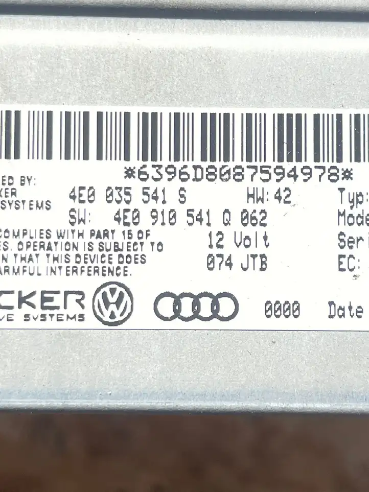 Audi A8 S8 D3 4E (2007 - 2010) 4E0035541S Магнитола / мультимедийная система — фото 5