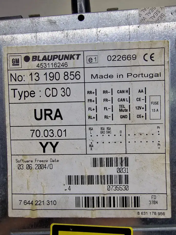 Opel Astra H (2004 - 2009) 7644221310 Магнитола / мультимедийная система — фото 2