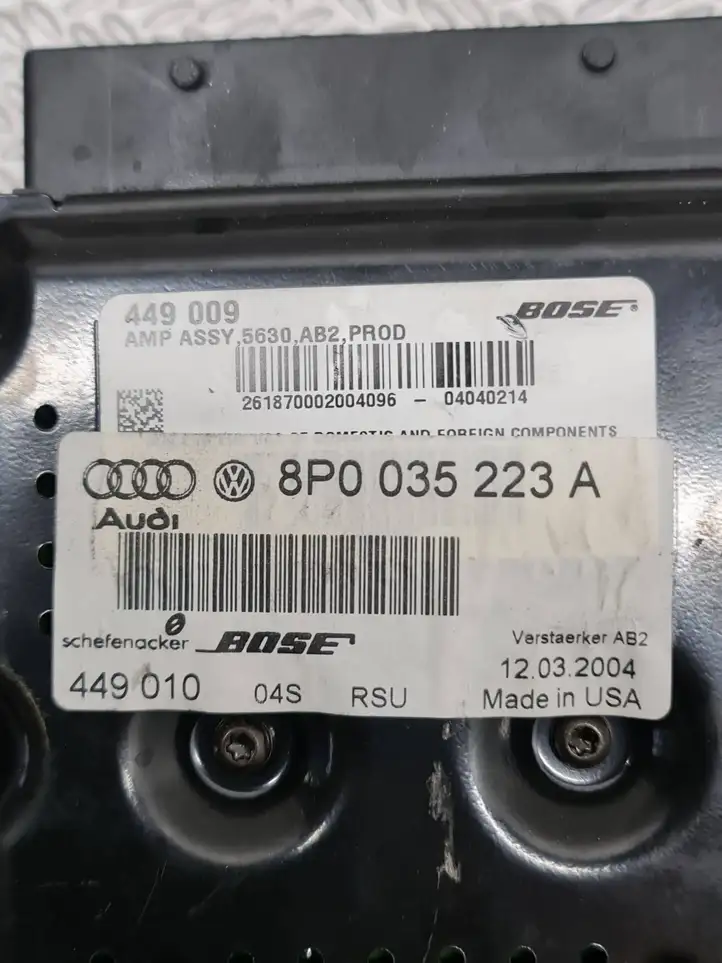 Audi A3/S3 8P (2004 - 2008) 8P0035223A Усилитель звука — фото 5