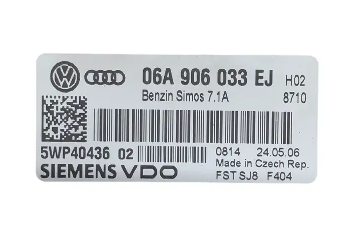 Audi A3/S3 8P (2004 - 2008) 06A906033EJ Блок управления двигателем (ЭБУ) — фото 6