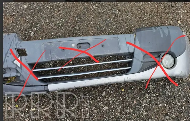 Renault Trafic II (X83) (2002 - 2014) MOULD66043 Молдинг переднего бампера — фото 1