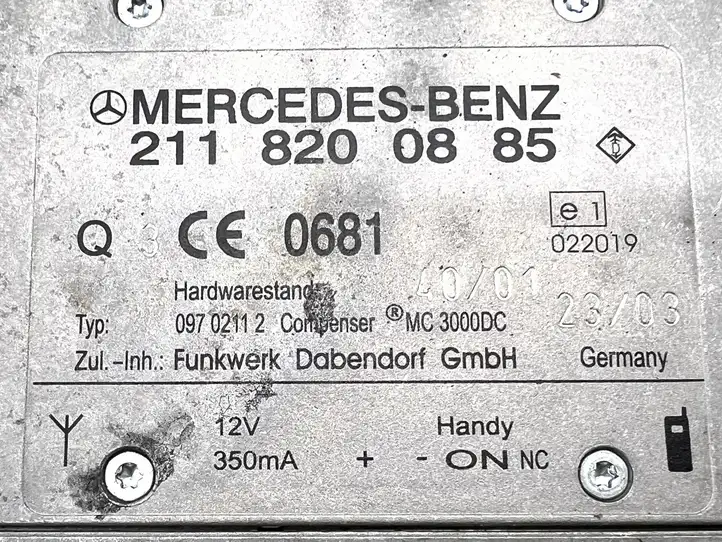 Mercedes-Benz ML W163 (1997 - 2005) 2118200885 Антенна Bluetooth — фото 8