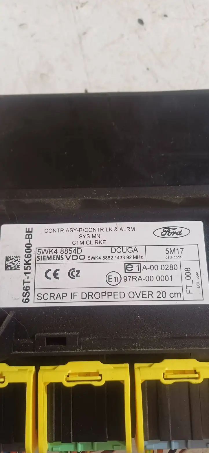 Ford Fiesta (2006 - 2008) 97RA000001 Модуль комфорта — фото 2