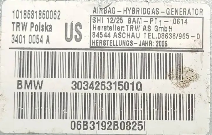 BMW X3 E83 (2003 - 2010) 30342631501Q Подушка безопасности двери — фото 5