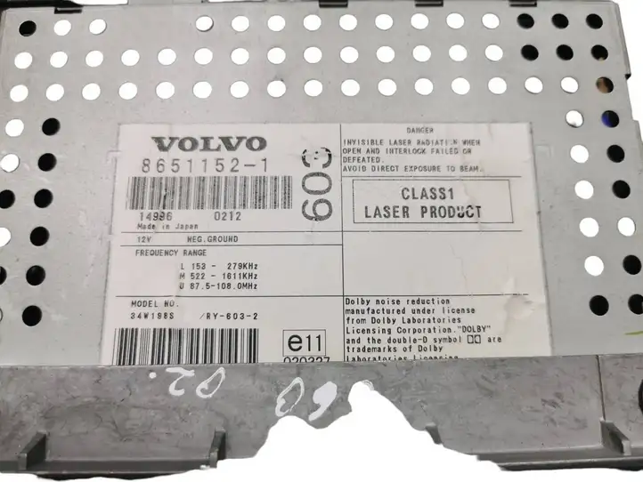 Volvo S60 (2000 - 2004) 86511521 Магнитола / мультимедийная система — фото 3