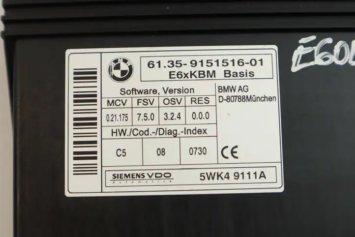 BMW 5 E60 E61 (2004 - 2010) 9151516 Модуль комфорта — фото 2