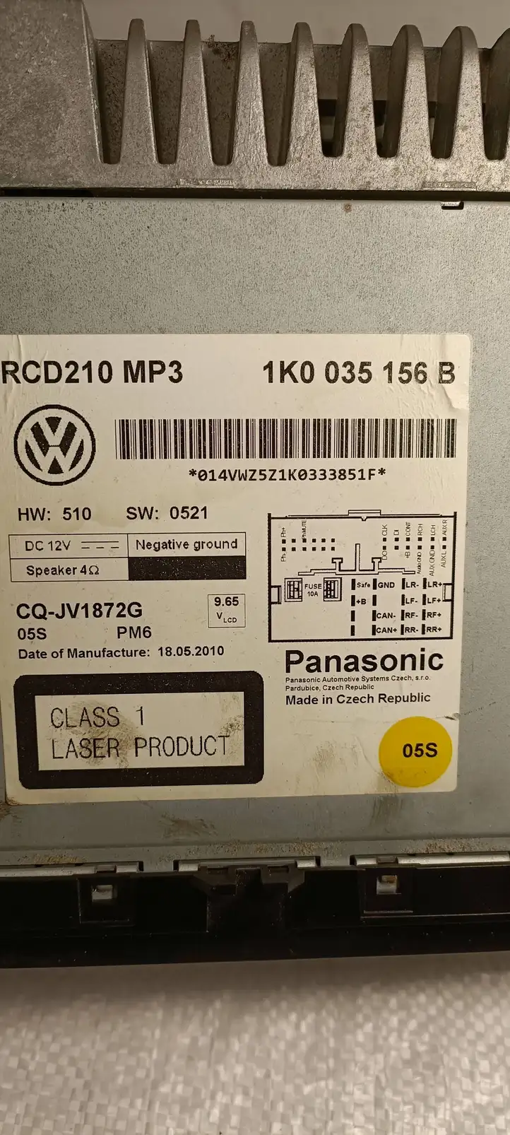 Volkswagen Golf VI (2009 - 2013) 1K0035156B Магнитола / мультимедийная система — фото 6