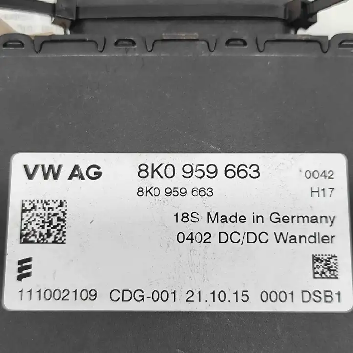 (2014 - 2018) 8K0959663 Преобразователь напряжения — фото 6