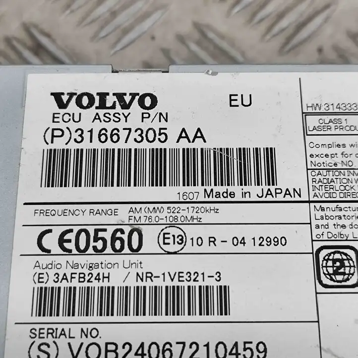 Volvo V60 (2013 - 2018) 31667305AA Магнитола / мультимедийная система — фото 6