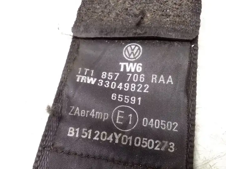 Volkswagen Touran I (2003 - 2010) 1T1857706 Передний ремень безопасности — фото 4