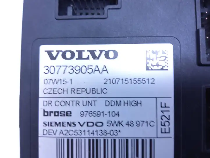 Volvo V50 (2004 - 2008) 30773905AA Стеклоподъемник передней двери — фото 2