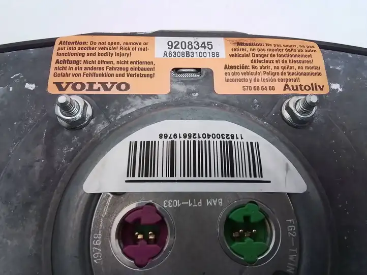 Volvo S60 (2000 - 2004) 9208345 Подушка безопасности руля — фото 2