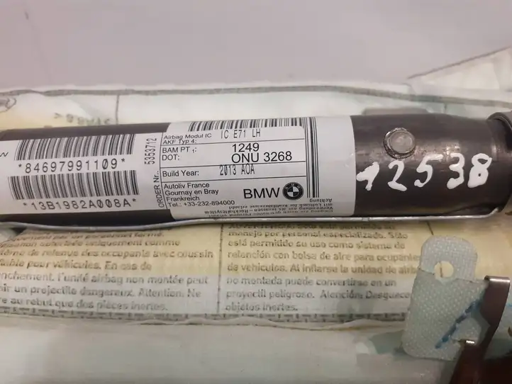BMW X6 E71 (2008 - 2014) 5353712 Боковая подушка безопасности шторка — фото 2