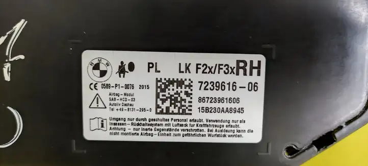 BMW 4 F32 F33 (2013 - 2017) 7239616 Подушка безопасности сиденья — фото 7