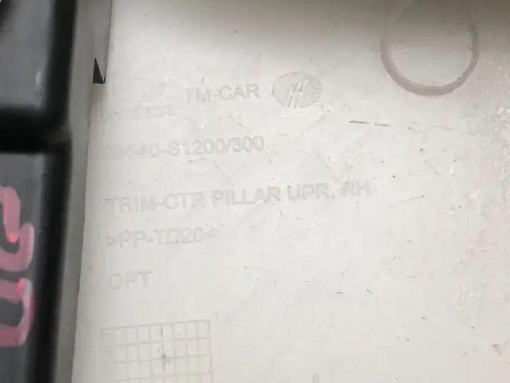 Hyundai Santa Fe (2018 - 2020) 85840S1200 Верхняя обшивка стойки B — фото 3