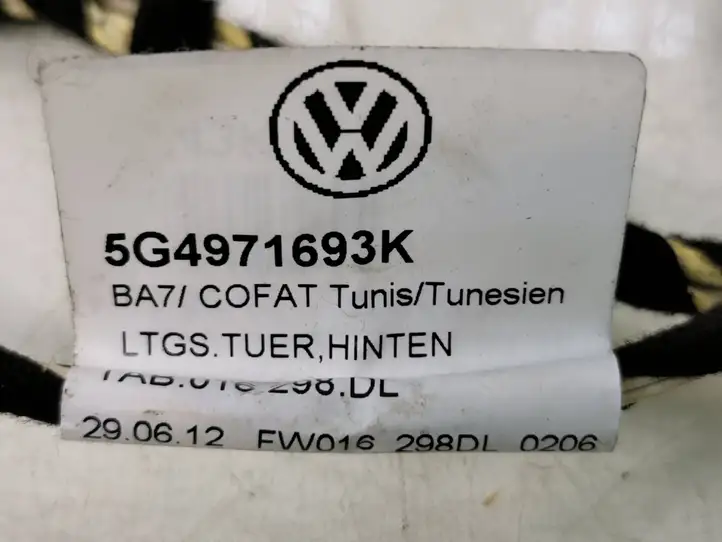Volkswagen Golf VII (2013 - 2019) 5g4971693k Проводка задней двери — фото 6
