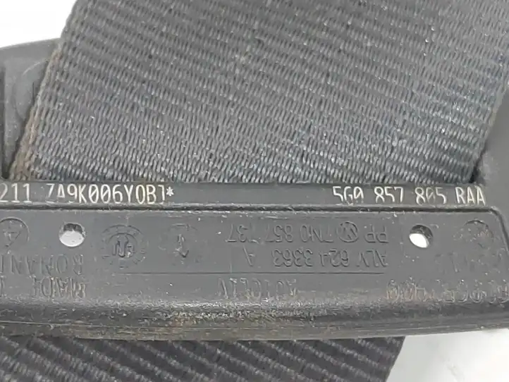 Volkswagen Golf VII (2013 - 2019) 5G0857805 Задний ремень безопасности — фото 5