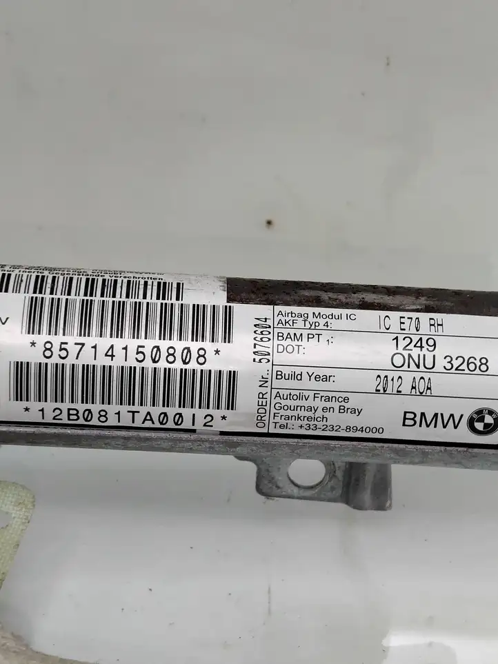 BMW X5 E70 (2006 - 2013) 85714150808 Боковая подушка безопасности шторка — фото 3