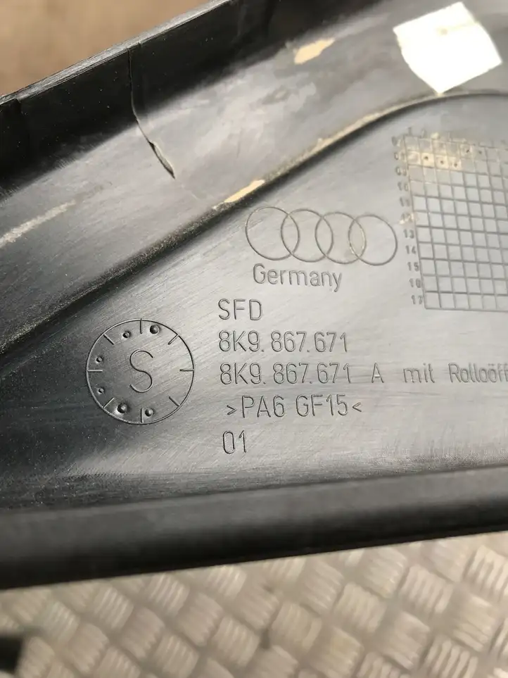 Audi A4 S4 B8 8K (2007 - 2011) 8K9867671A Накладка стекла задней двери — фото 2