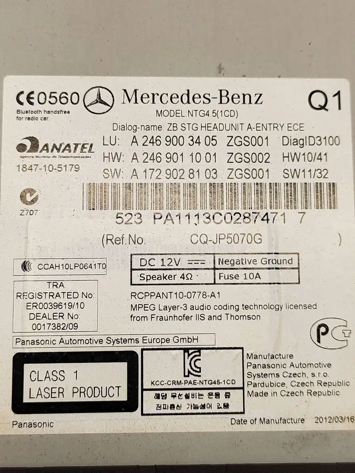 Mercedes-Benz B-class W246 (2011 - 2014) A2469003405 Магнитола / мультимедийная система — фото 2
