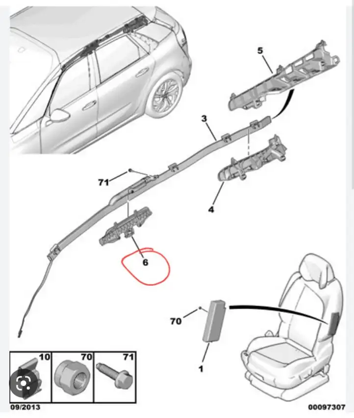Citroen C4 Grand Picasso (2013 - 2016) 9677730380 Прочие детали салона — фото 4