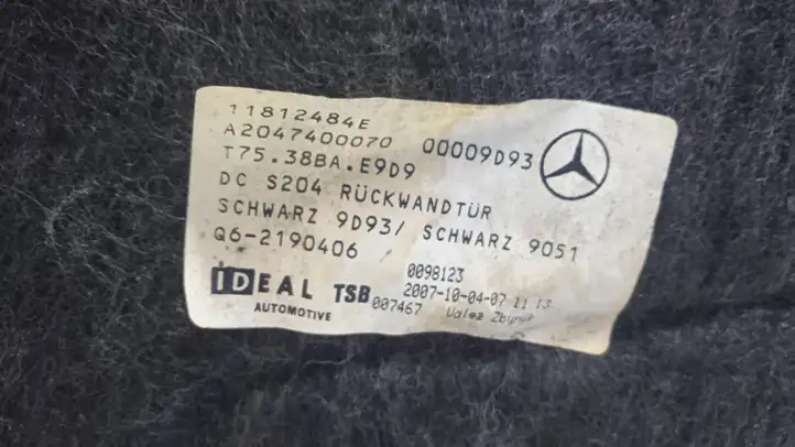 Mercedes-Benz C W204 (2007 - 2014) A2047400070 Прочая отделка багажника — фото 3