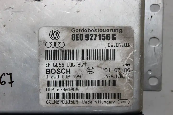 Audi A4 S4 B6 8E 8H (2000 - 2006) 8E0927156G Блок управления АКПП — фото 3