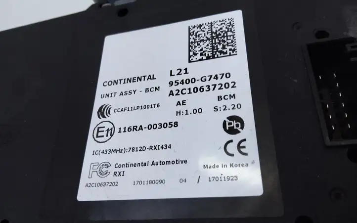 Hyundai Ioniq (2016 - ) 95400G7470 Модуль комфорта — фото 2