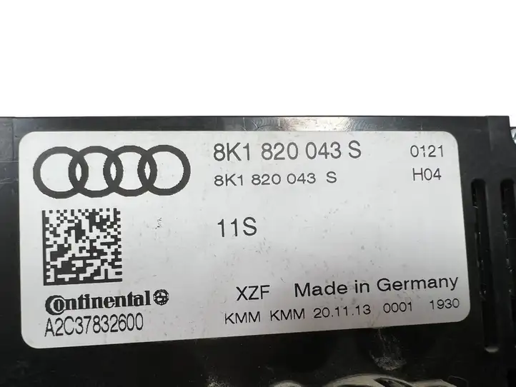 Audi A4 S4 B8 8K (2011 - 2015) 8K1820043S Блок управления климат-контролем — фото 2