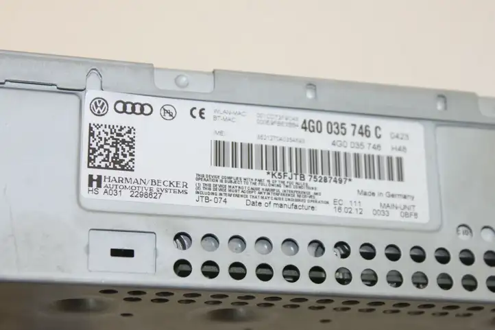 Audi A6 C7 (2011 - 2014) 4G0035746C Магнитола / мультимедийная система — фото 5