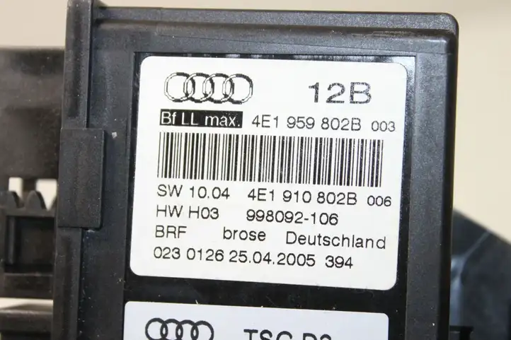Audi A8 S8 D3 4E (2007 - 2010) 4E0959802B Мотор стеклоподъемника передний — фото 3
