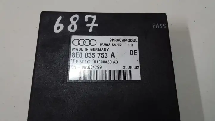 Audi A4 S4 B6 8E 8H (2000 - 2006) 8E0035753A Прочие блоки управления — фото 3