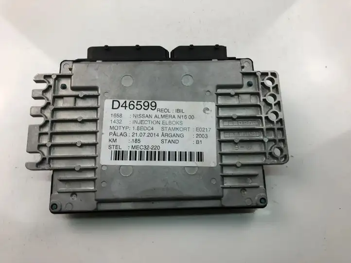 Nissan Almera N16 (2000 - 2010) MEC32220 Блок управления двигателем (ECU) — фото 4