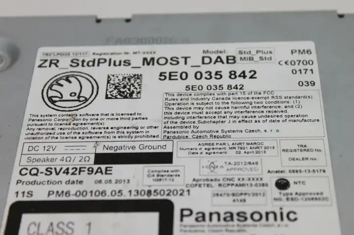 Skoda Octavia Mk3 (5E) (2013 - 2019) 5E0035842 Магнитола / мультимедийная система — фото 3
