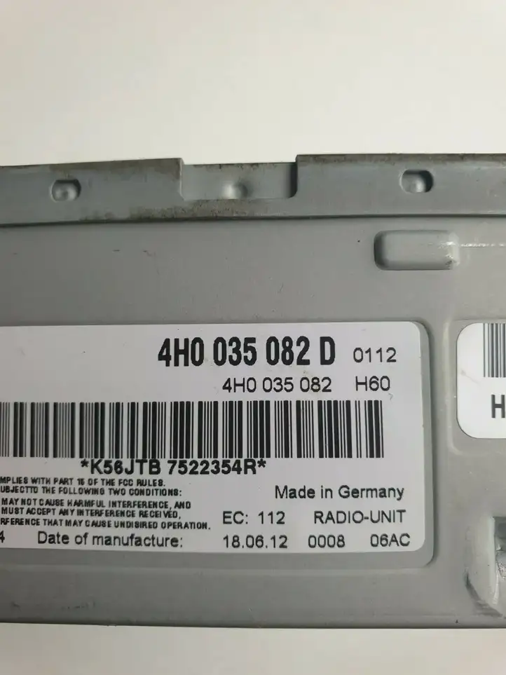 Audi A8 S8 D4 4H (2010 - 2014) 4H0035082D Магнитола / мультимедийная система — фото 3