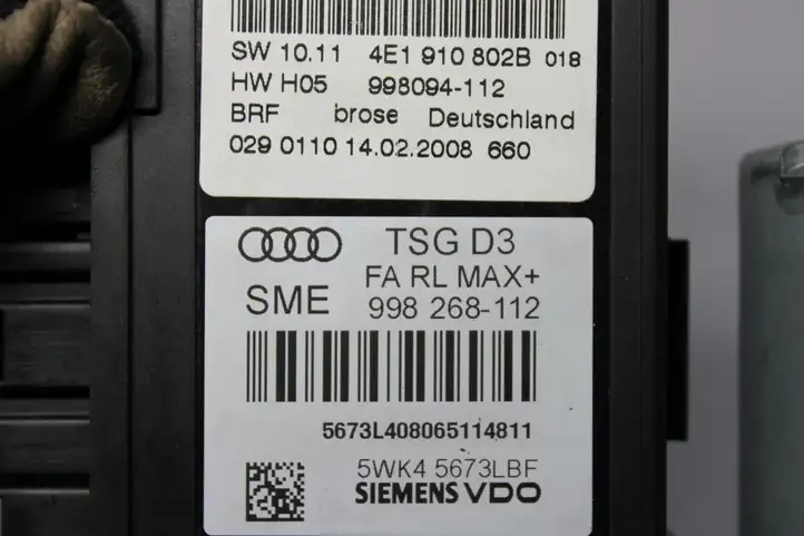 Audi A8 S8 D3 4E (2007 - 2010) 4E1959802B Мотор стеклоподъемника передний — фото 5